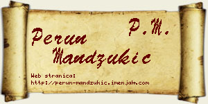 Perun Mandžukić vizit kartica